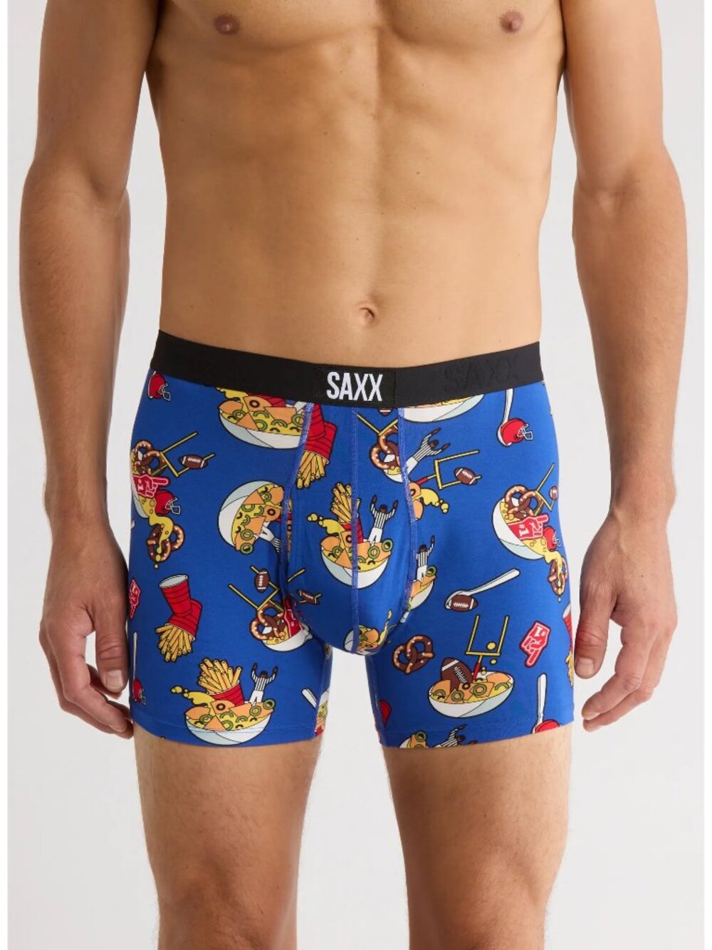 SAXX Ultra Super Soft Boxer Briefs in Souper Bowl-Cobalt
